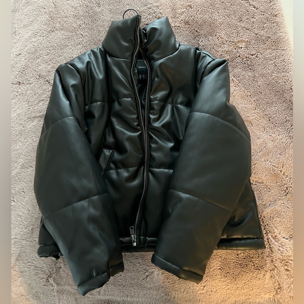 forever 21 | cropped leather jacket